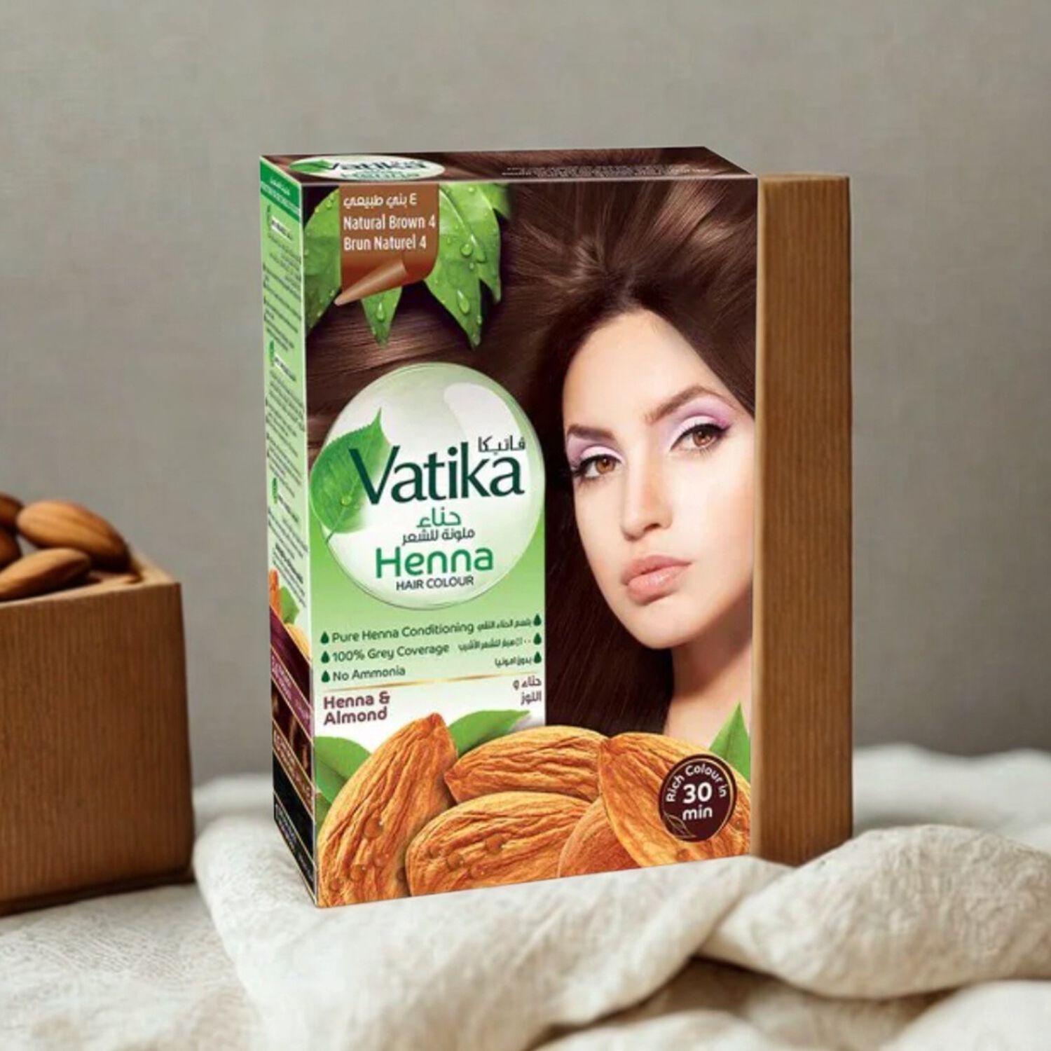 Vatika Henna Tintura Coloraci&oacute;n Casta&ntilde;o 6 Sachets image number 1.0