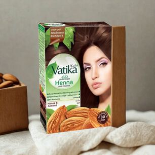 Vatika Henna Tintura Coloraci&oacute;n Casta&ntilde;o 6 Sachets