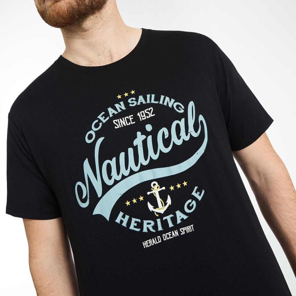 Polera Regular Manga Corta Cuello Redondo Hombre Herald image number 4.0