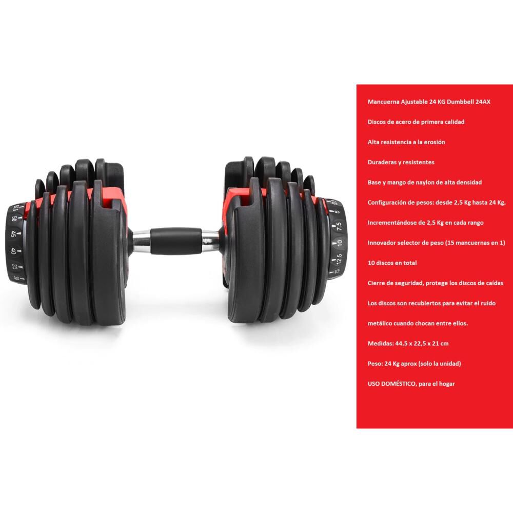 Mancuernas Ajustables Bodytrainer Dumbbell 24ax image number 1.0