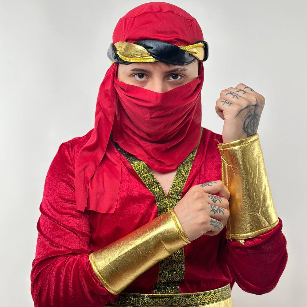 Disfraz Guerrero Mediaval Arabe Persa Turco Otomano Para Adultos image number 1.0