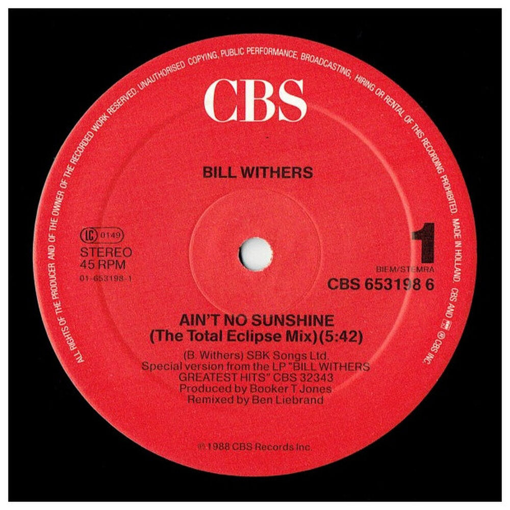 Bill Withers - Aint No Sunshine | 12" Maxi Single Usado image number 2.0