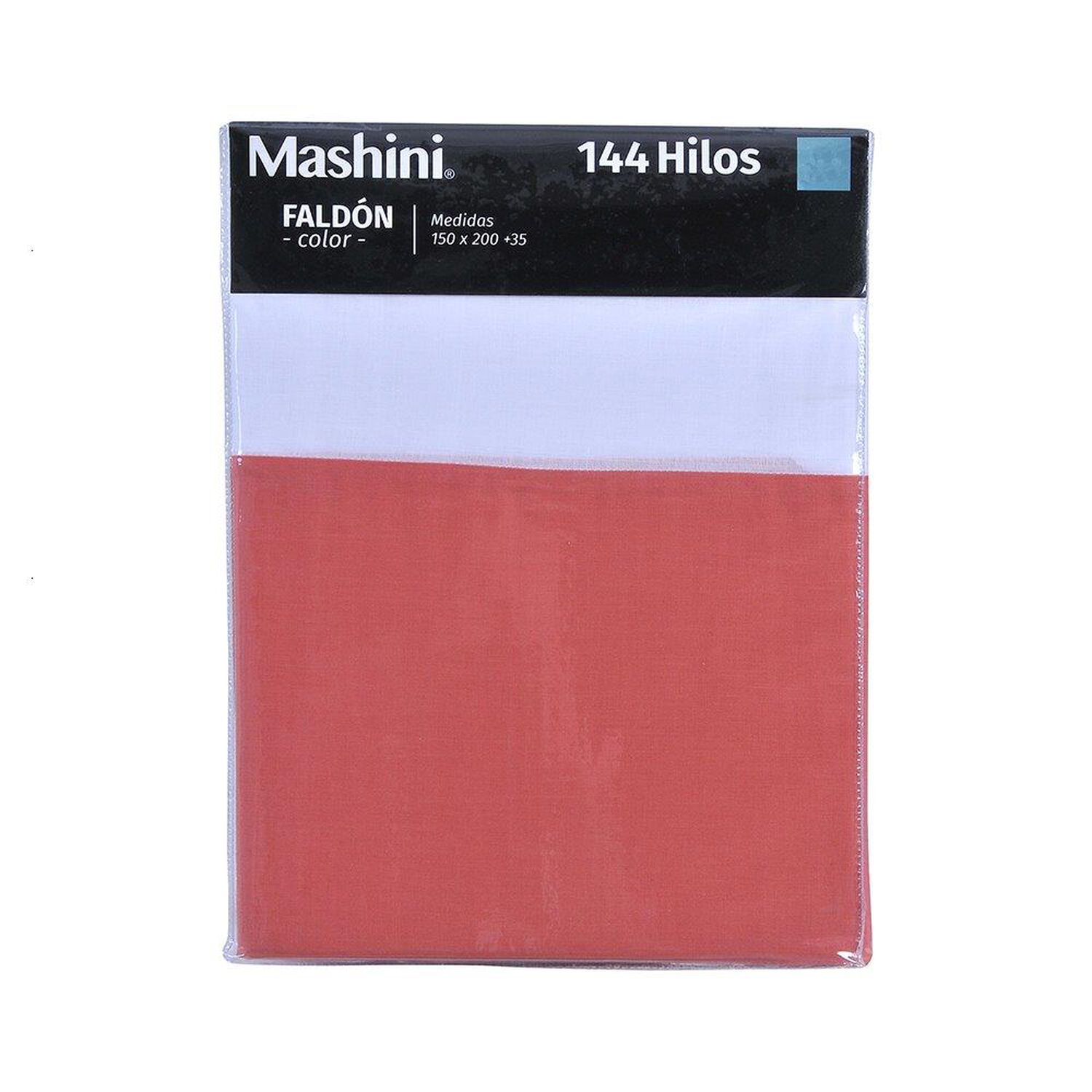Faldon 144 Hilos Mashini 1.5 Plazas Terracota image number 2.0