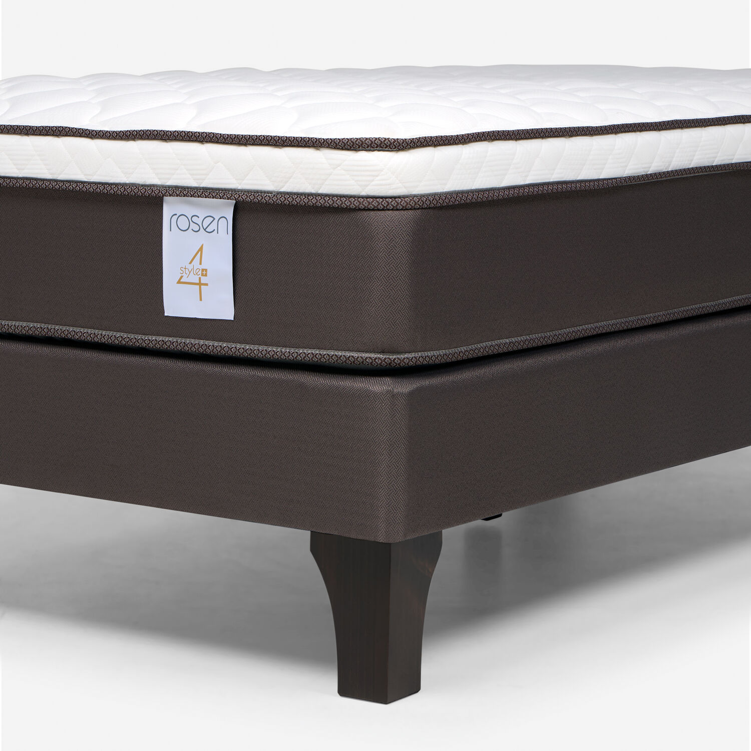 Cama Europea Rosen New Style 4 Plus / 1.5 Plazas / Base Normal + Respaldo image number 4.0