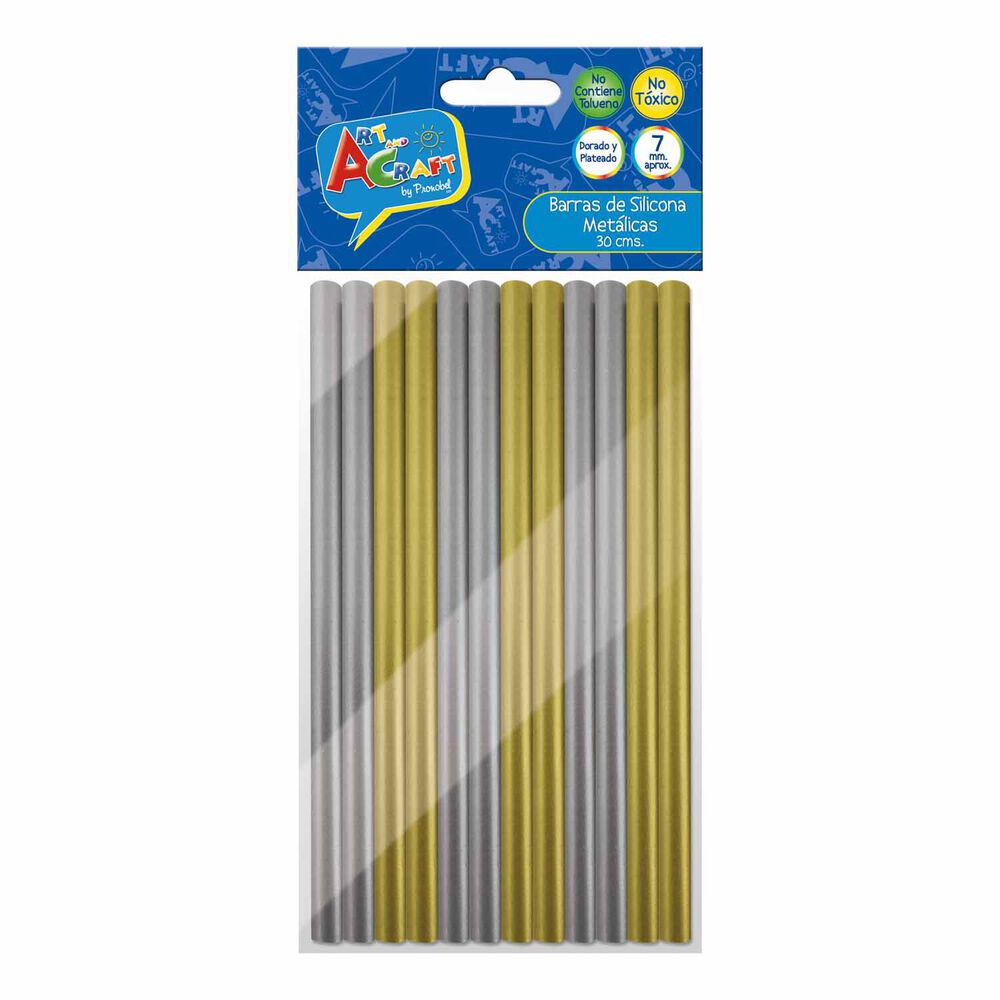 Adhesivo En Barra Silicona 12 Un Dorado-plateado Art & Craft image number 0.0