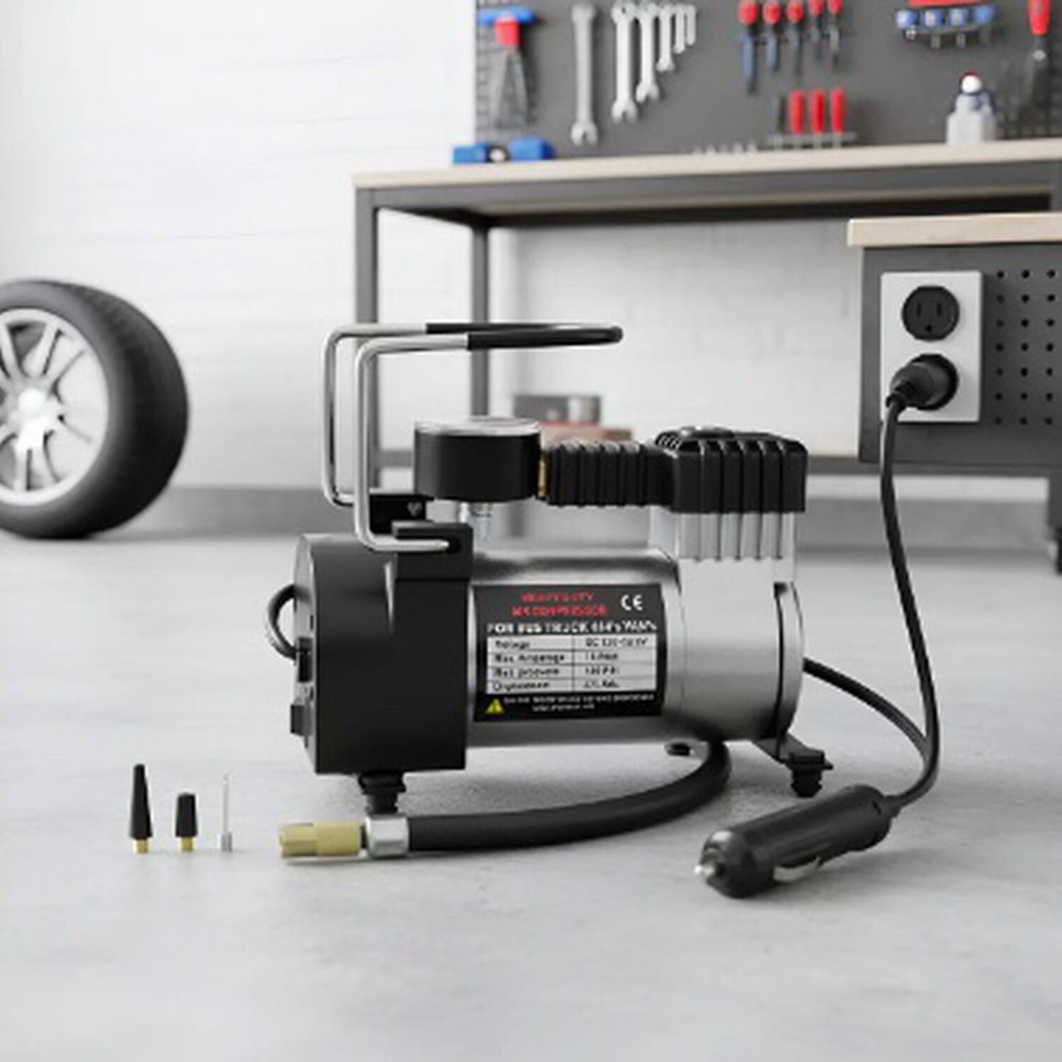 Compresor Aire Metalico Vehiculo 12v image number 0.0