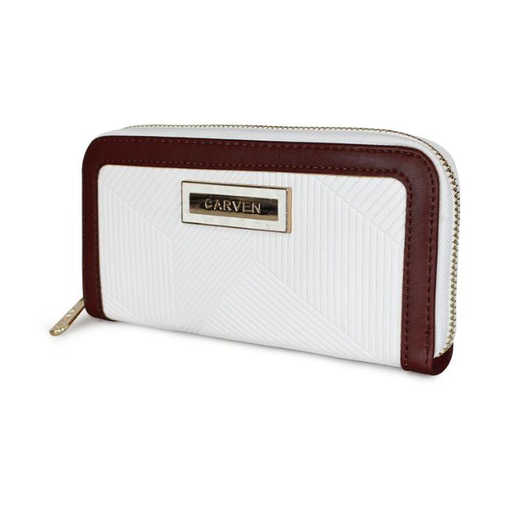 Billetera Mujer Greta Blanca Y Burdeo Carven Paris image number 0.0