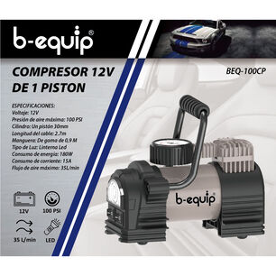 Compresor De Aire Auto 12v De 1 Piston 100 Psi B-equip