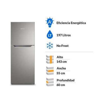 Refrigerador Top Freezer Mademsa Altus 1200 / No Frost / 197 Litros / A+