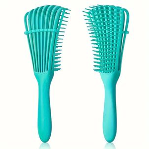 Mini Cepillo Flexible Desenredante Y Definidor De Rizos Verde Mini Cepillo Flexible Desenredante Y Definidor De Rizos Verde