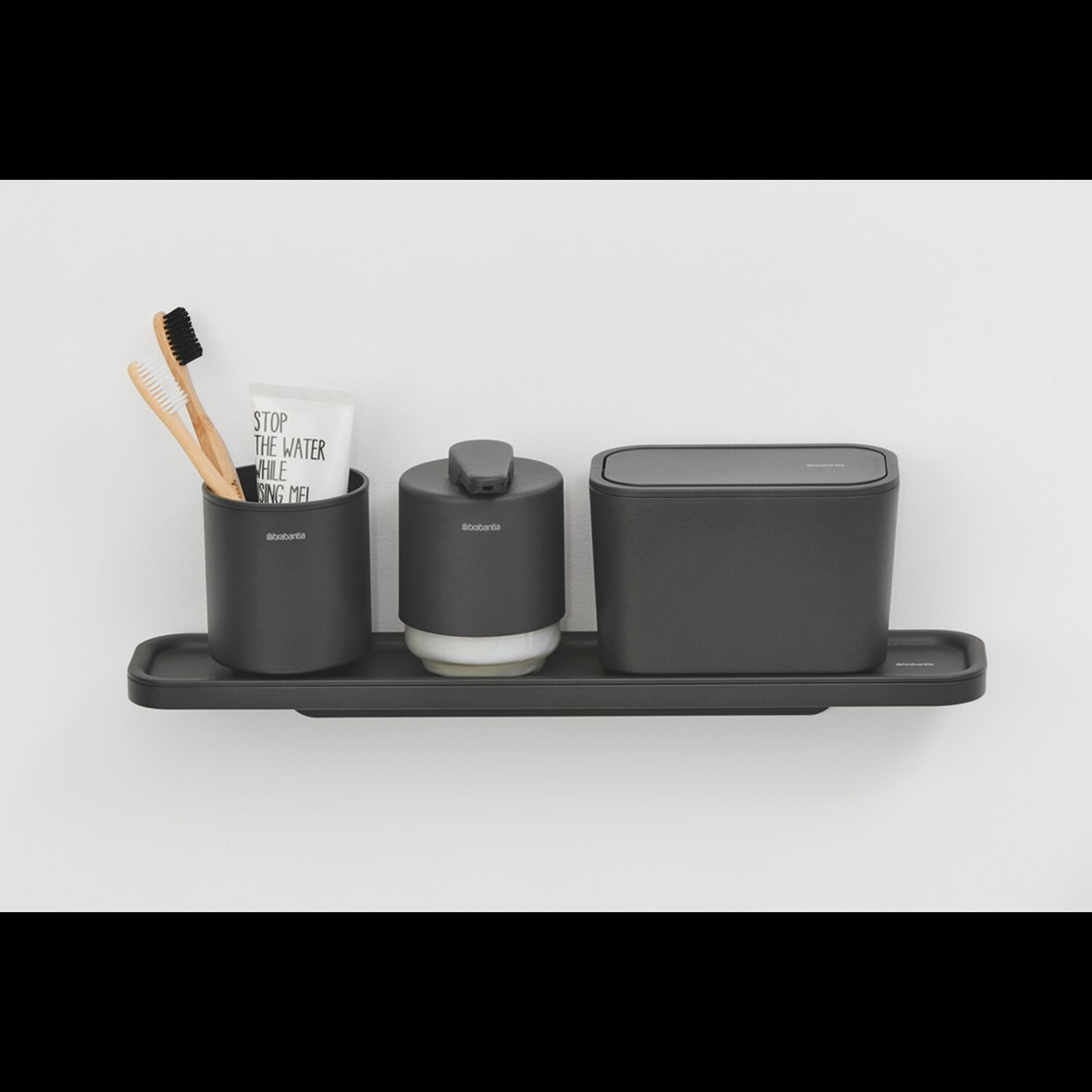 Estante Para El Ba&ntilde;o Mindset Mineral Infinite Grey image number 3.0
