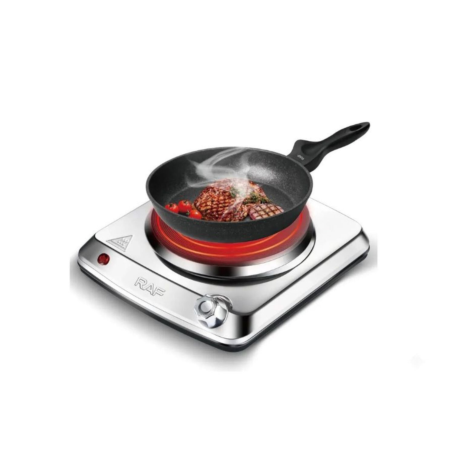 Cocinilla El&eacute;ctrica 1 Plato Acero Inoxidable 1000w Perilla Regulable image number 2.0
