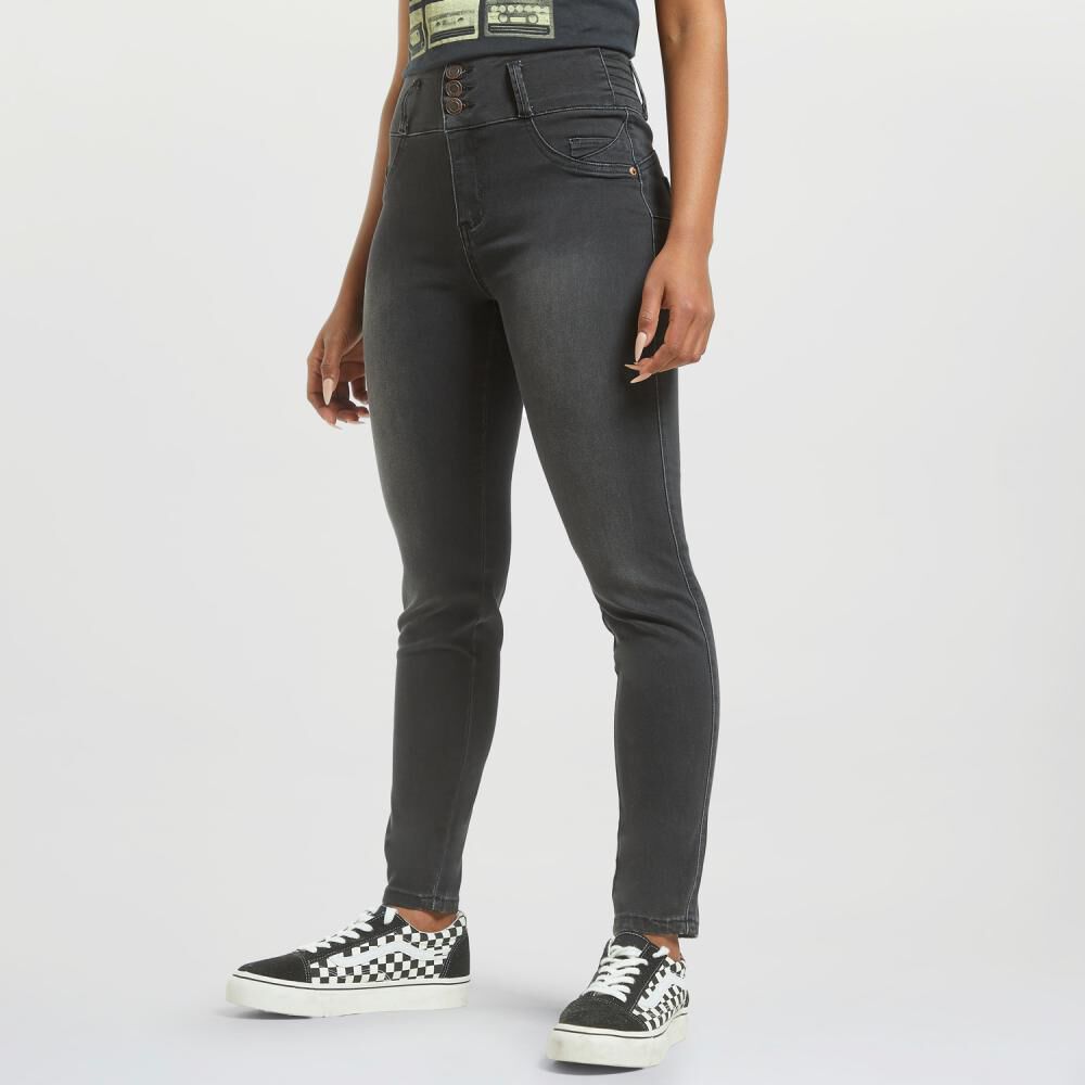 Jeans Regular Pretina Alta Push Up Mujer Rolly Go image number 2.0