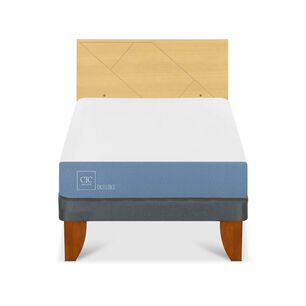 Cama Europea Cic Excellence / 1.5 Plazas / Base Normal + Respaldo