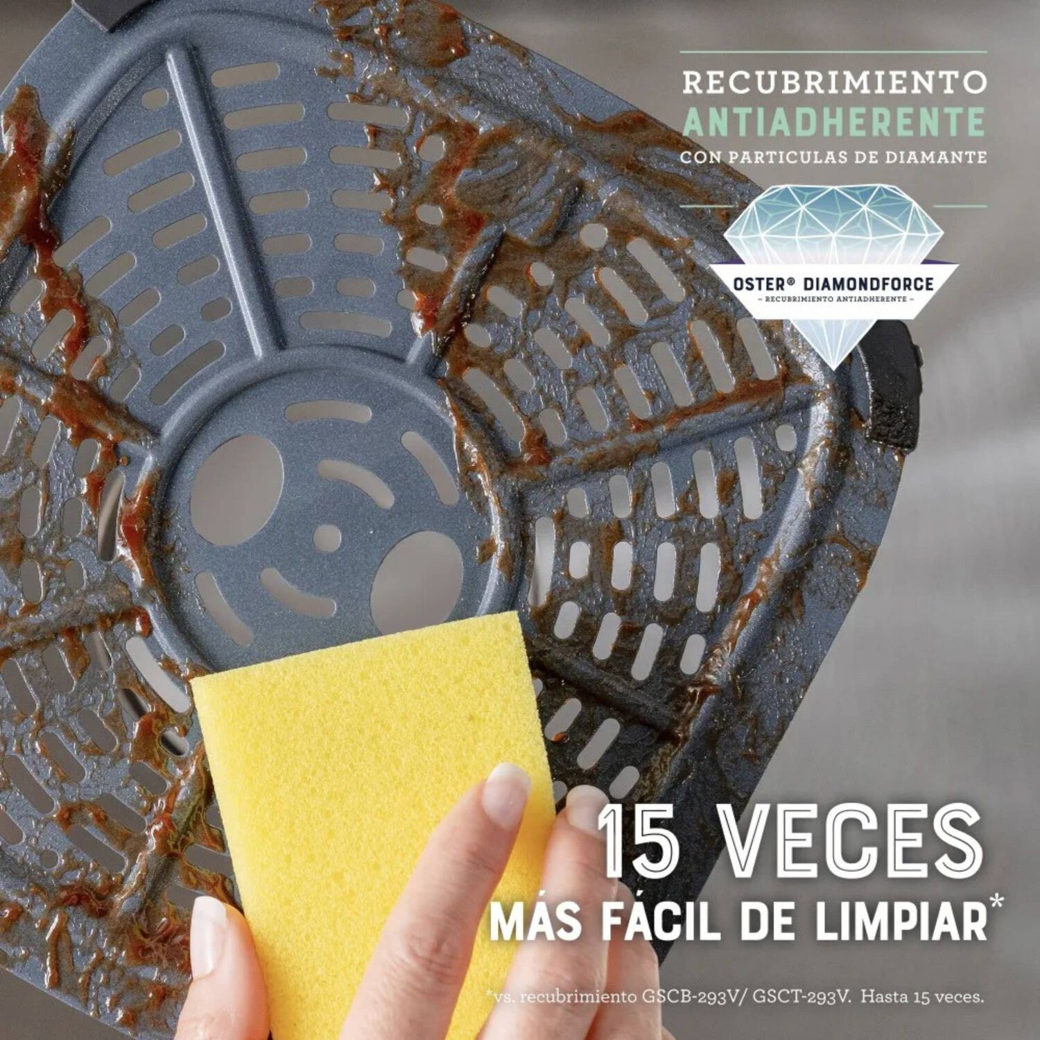 Oster Freidora De Aire Manual, Recubrimiento Oster Diamondforce, 4l De Capacidad, Con Controles De Tiempo Y Temperatura, Ckstaf401mdf + 300 Forros De image number 4.0