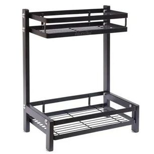 Organizador 2 Niveles Met&aacute;lico Cocina Negro