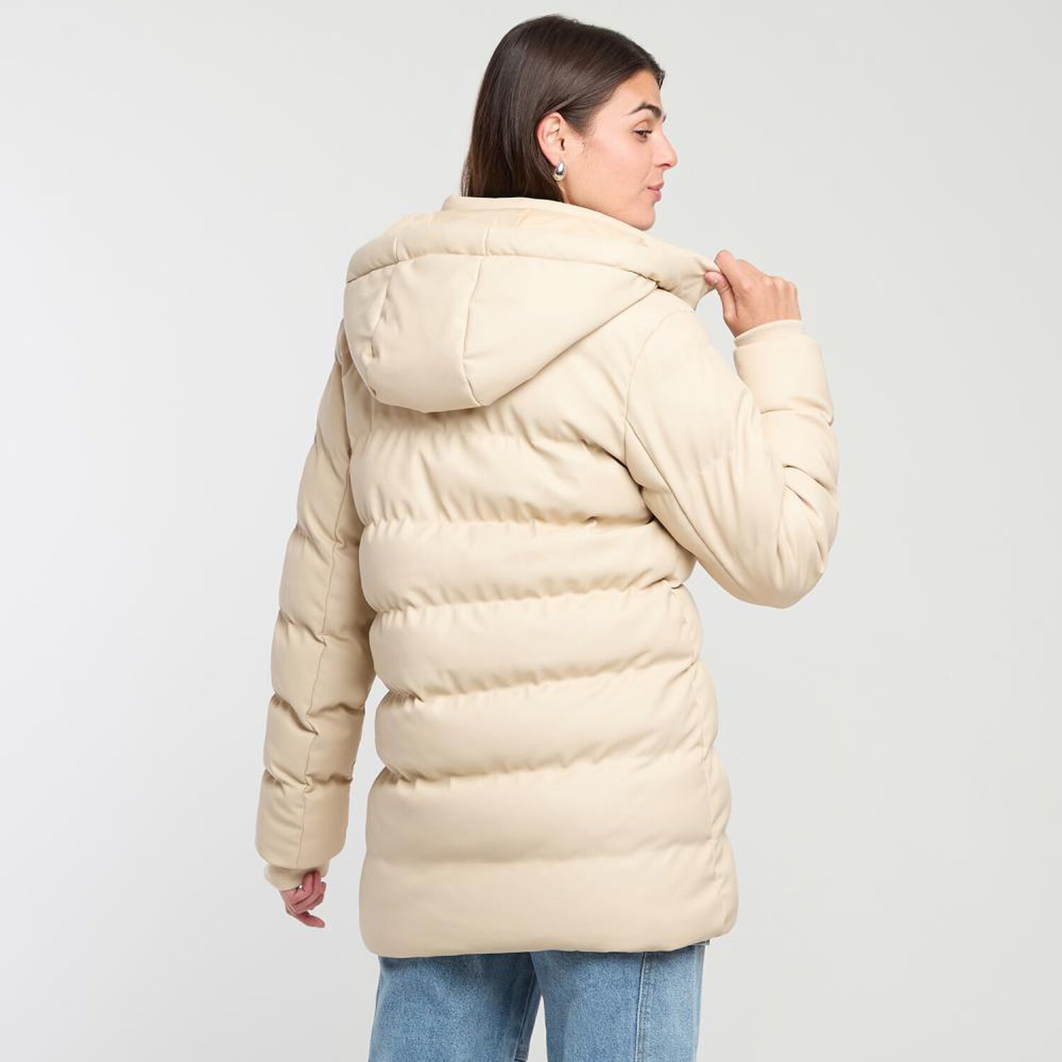 Parka Larga Cuello Alto Con Cacpucha Mujer Rolly Go image number 3.0