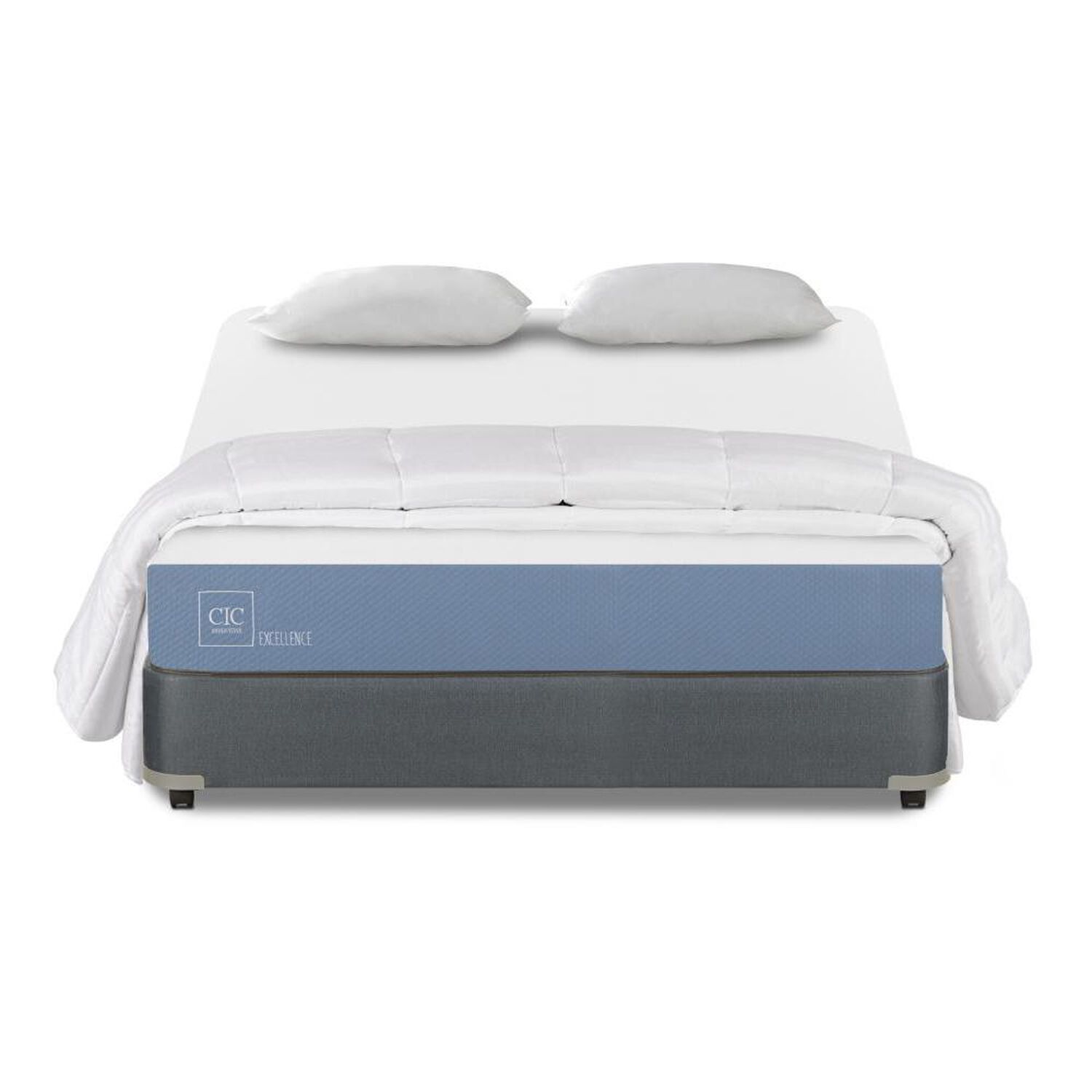 Cama Americana Cic Excellence / 2 Plazas / Base Normal + Textil image number 0.0