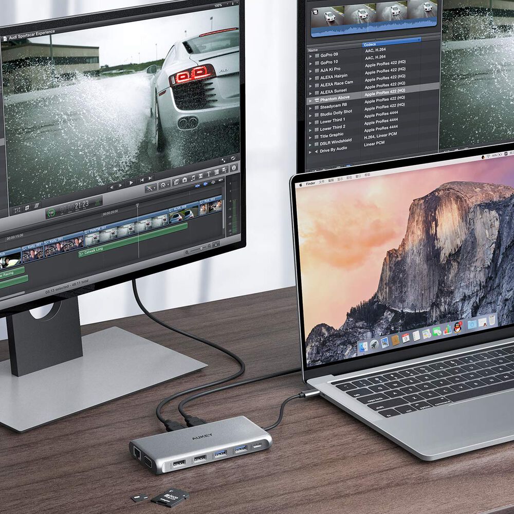 Aukey Hub 12 En 1 Usb-c Gris - Cb-c78 image number 4.0