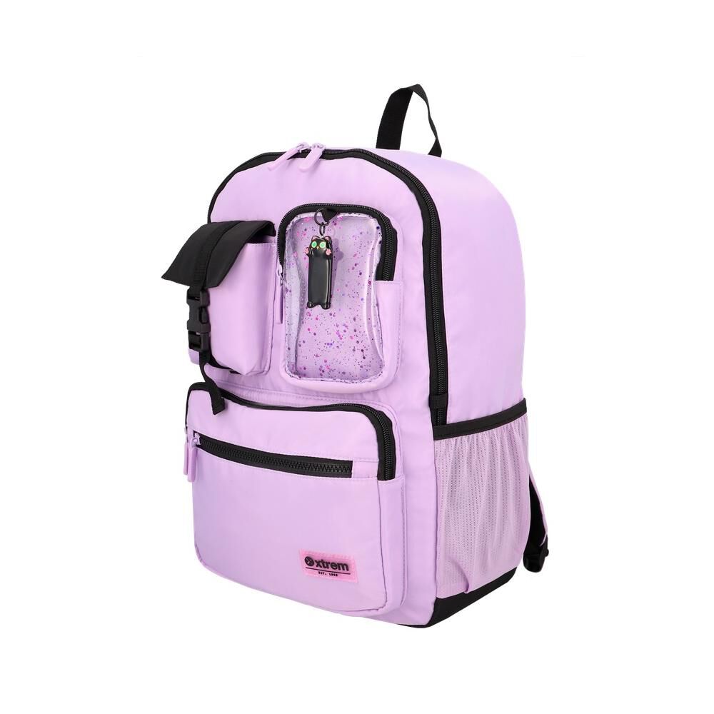 Mochila Notebook Xtrem Cleveland 6xt Lila/negro 15" image number 1.0