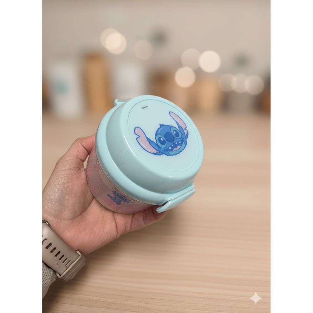 Porta Snack Disney Stitch Infantil Azul 280ml image number 4.0
