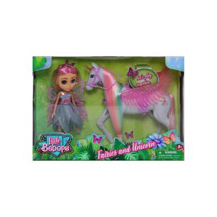 Mu&ntilde;eca Little Bebops 10 Inch Con Unicornio Happy Line
