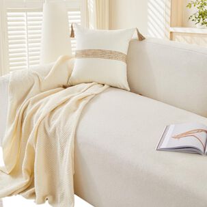 Pack De 02 Fundas De Cojin Con Detalles En Yute 45x45cm Md11