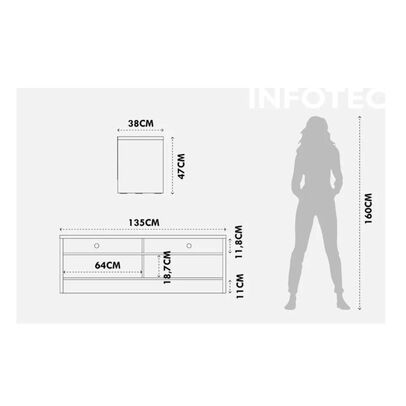 Rack Decocasa Aspen / 2 Cajones