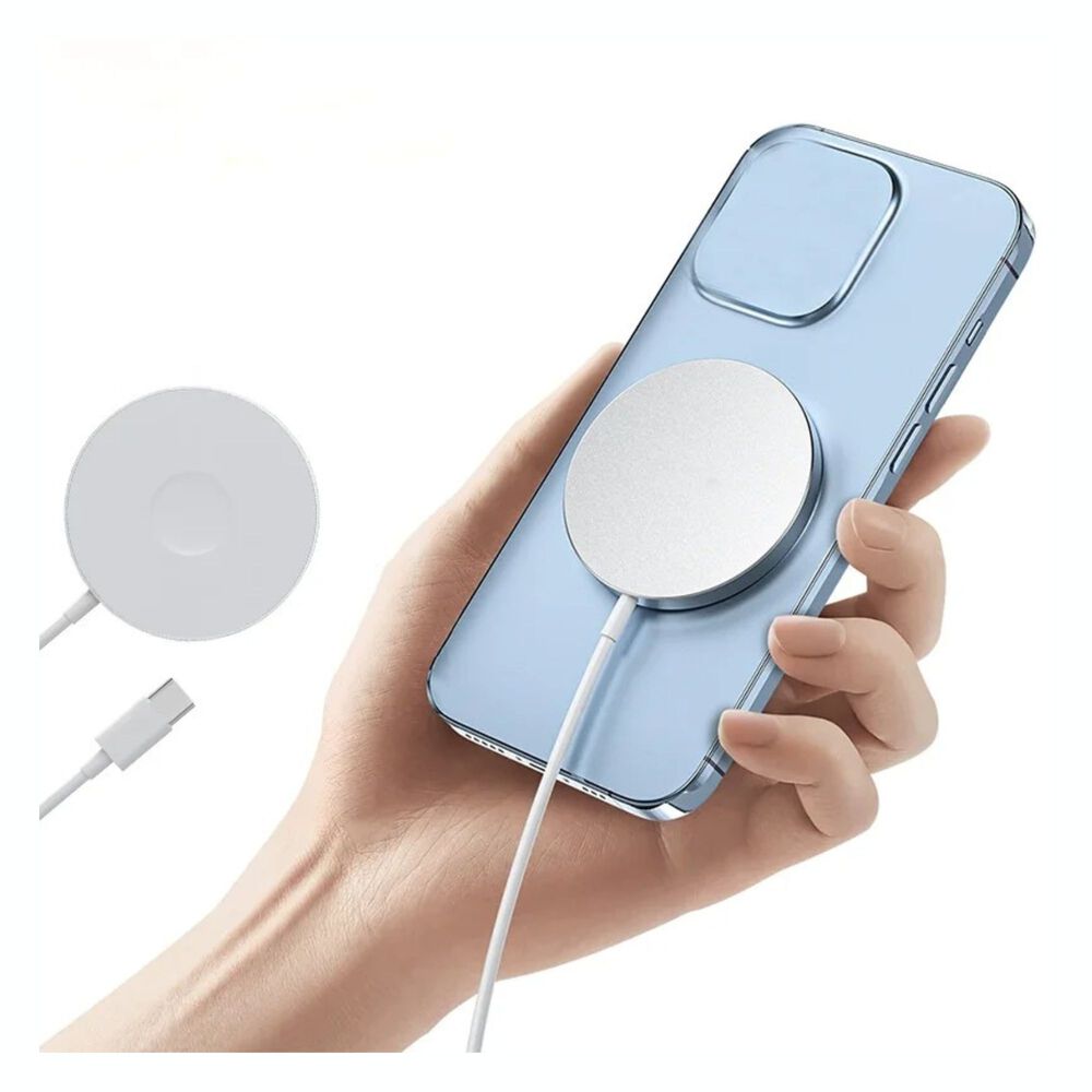Cargador Magn&eacute;tico Inal&aacute;mbrico Blanco 15w Maxam image number 2.0