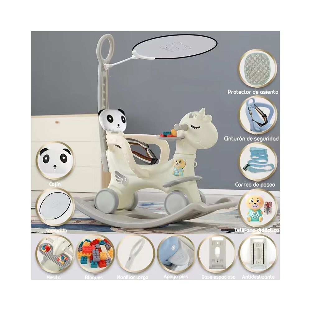 Correpasillo Andador Balance 3 En 1 Con Accesorios Blanco image number 1.0
