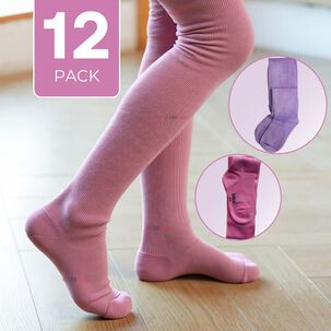 GENERICO Pack 12 Pantys Algodón Primera Capa Surtido Ballerina Niña