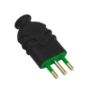 Enchufe Macho 2p+t 10a Negro - Fanton
