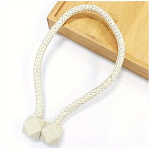 Pack De 02 Sujetadores - Abrazaderas Magneticas Para Cortinas Crema