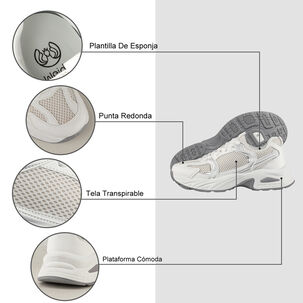 Zapatilla Deportiva De Malla Mujer Plataforma Weide Sl12