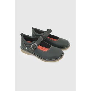 Zapato Escolar Mujer Colloky Reina Boca Hebilla Mantequilla Negro