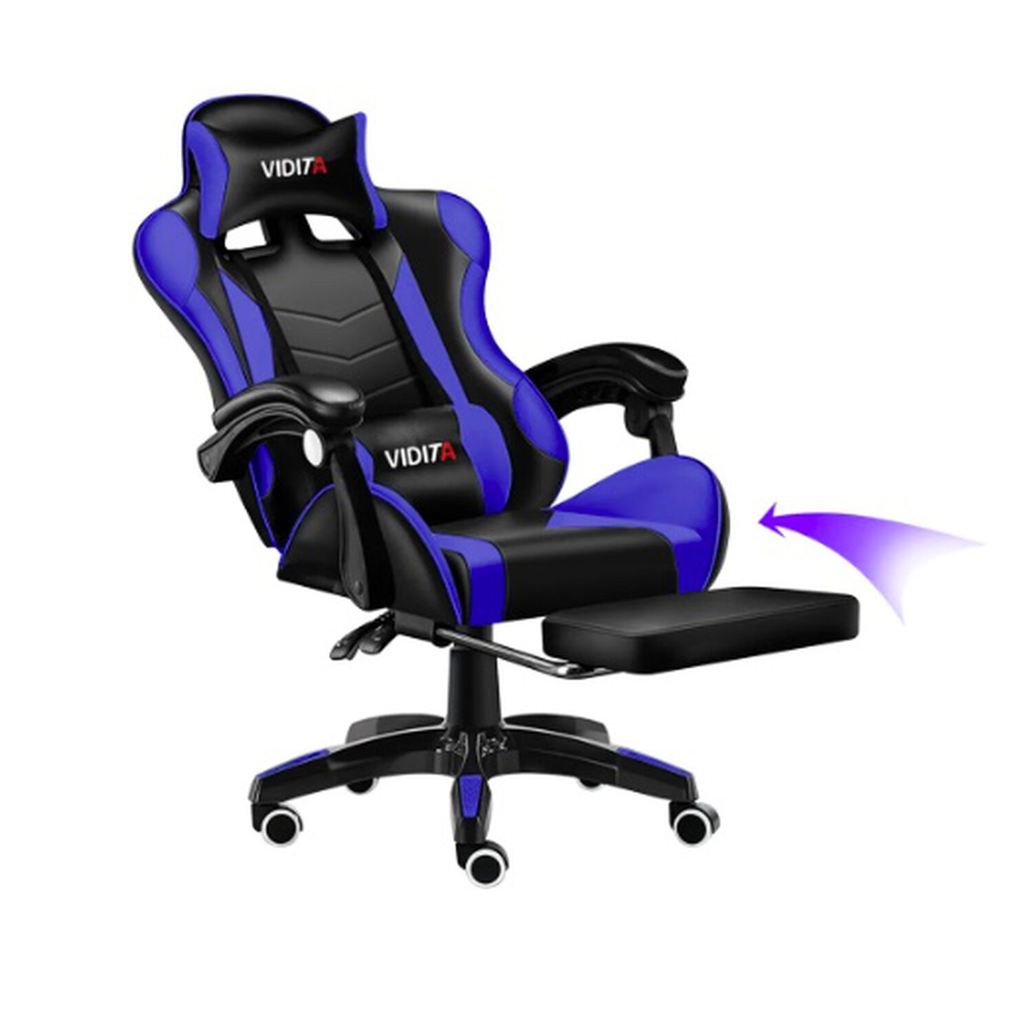 Silla Gamer Ergon&oacute;mica Azul image number 3.0