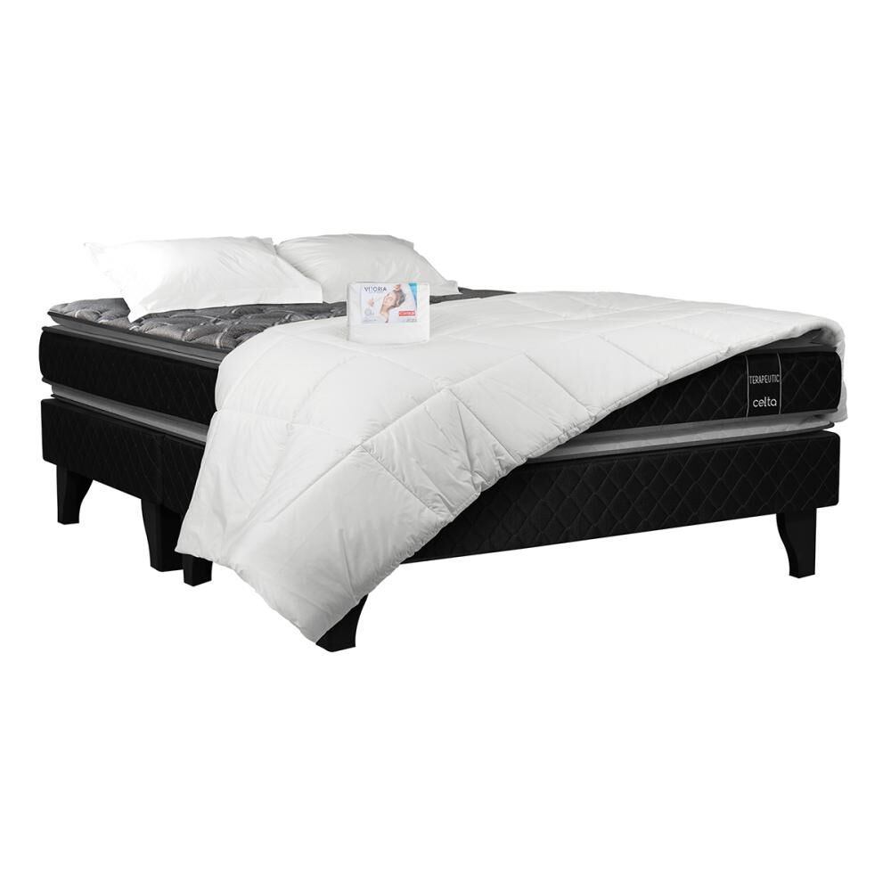 Cama Europea Celta Terapeutic / 2 Plazas / Base Dividida  + Textil image number 0.0