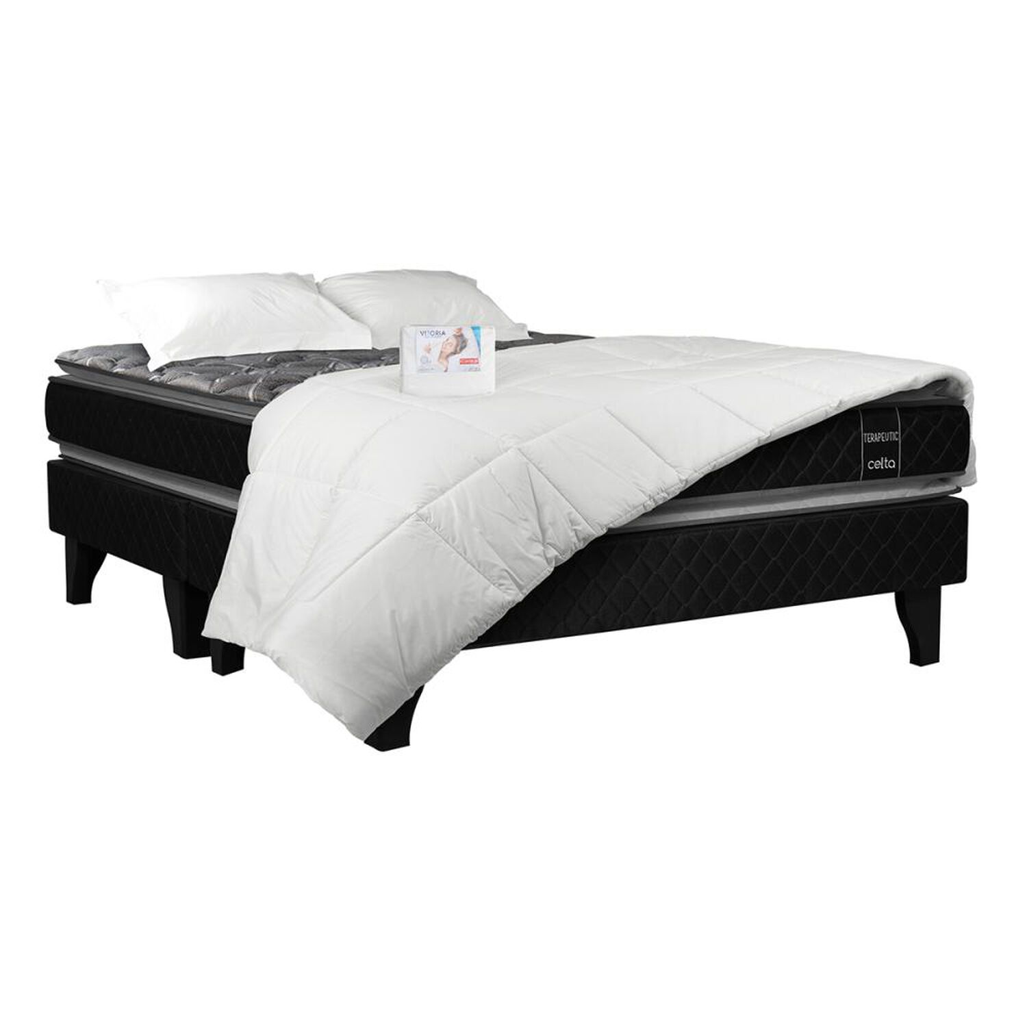 Cama Europea Celta Terapeutic / 2 Plazas / Base Dividida  + Textil image number 0.0