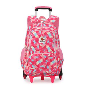 Mochila Infantil 6 Ruedas 30l Capibag Rosada