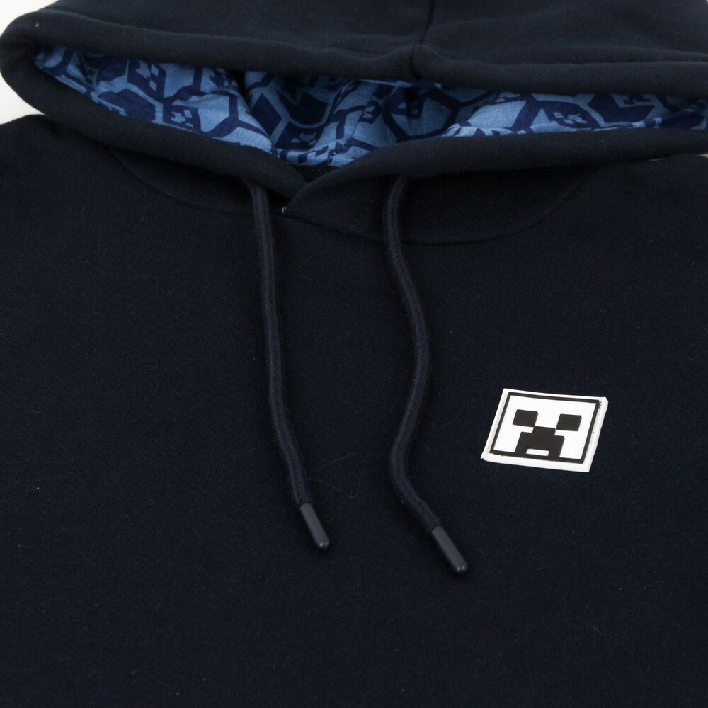 Poler&oacute;n Escolar Ni&ntilde;o Hoodie Azul Marino Minecraft image number 2.0