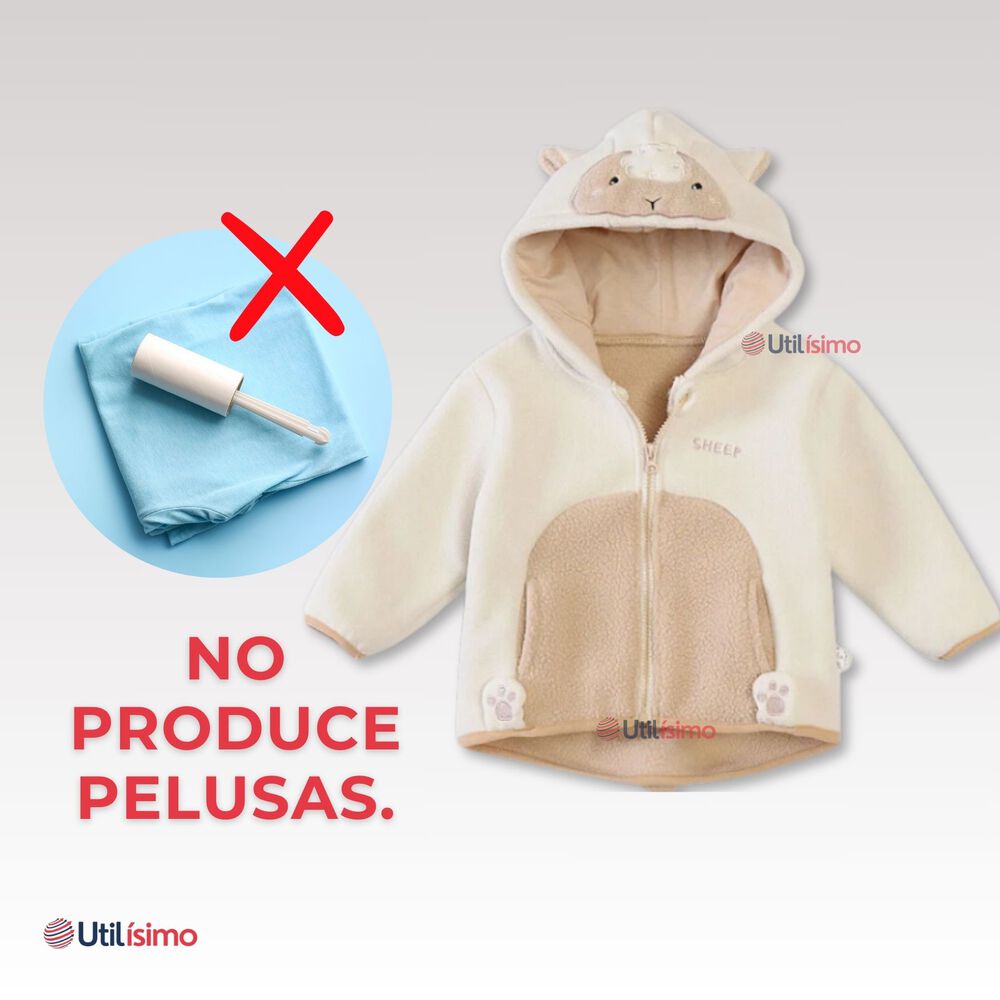 Chaqueta Polar Manga Larga Con Capucha Ni&ntilde;o Y Ni&ntilde;a Beige Oveja image number 6.0