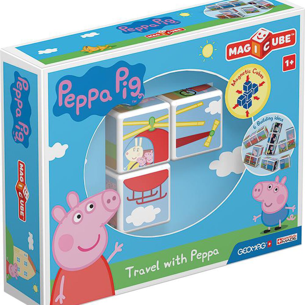Cubos Magnéticos Magicube Peppa Pig - Viaja Con Peppa (3 Piezas) image number 0.0