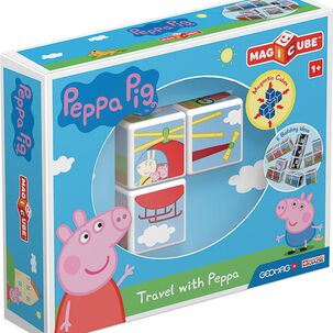 Cubos Magnéticos Magicube Peppa Pig - Viaja Con Peppa (3 Piezas)