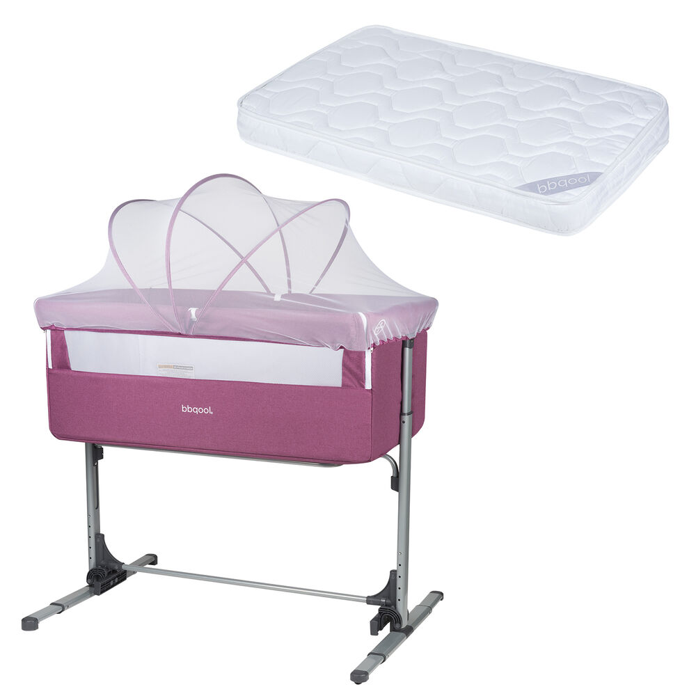 Cuna Colecho Mecedora Mosquitero Next2us Pink + Colch&oacute;n image number 0.0