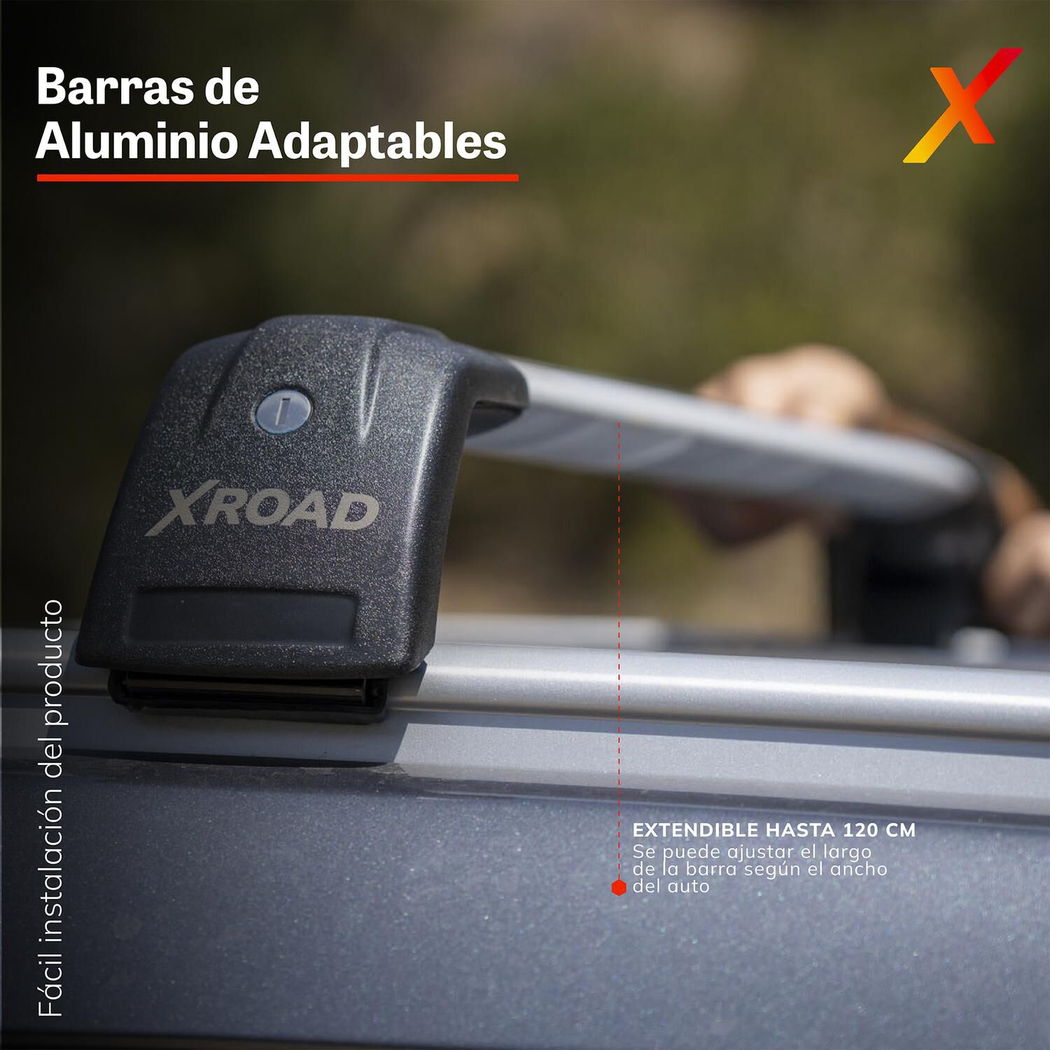 Barras Portaequipaje De Aluminio Para Techo Xroad image number 4.0