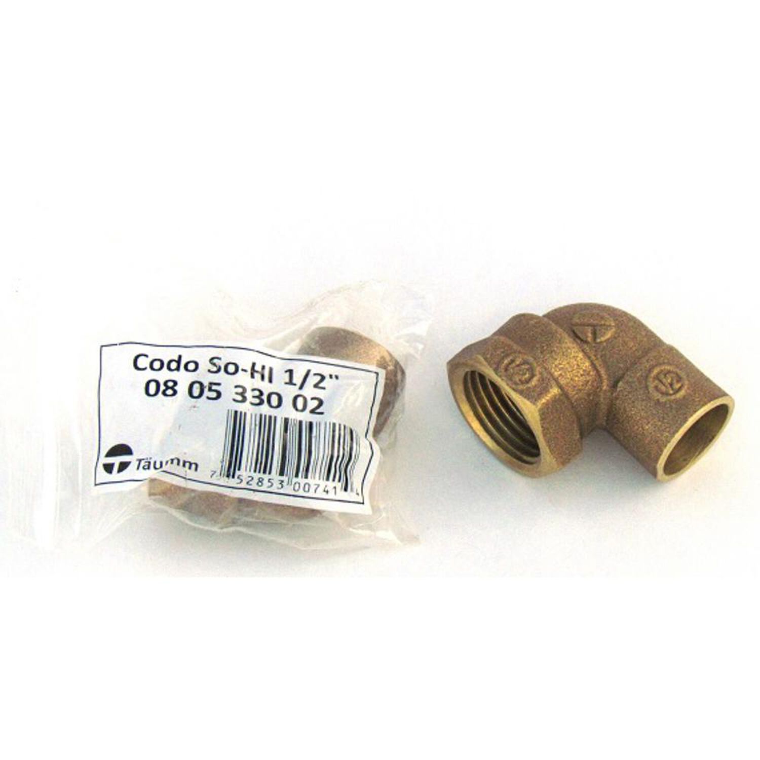 Codo Bronce So-hi 1/2" - Taumm image number 0.0