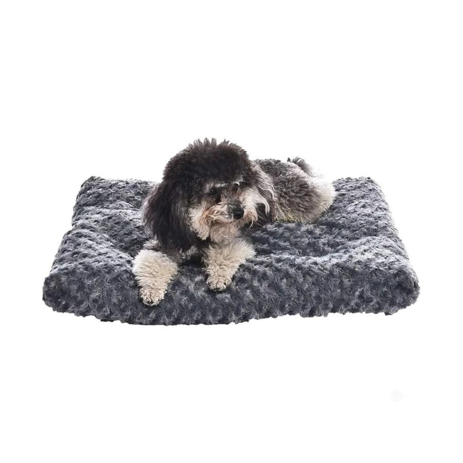 Cama Mascota Perro Gato Peluche Suave Lavable Gris 74x53x8 image number 3.0