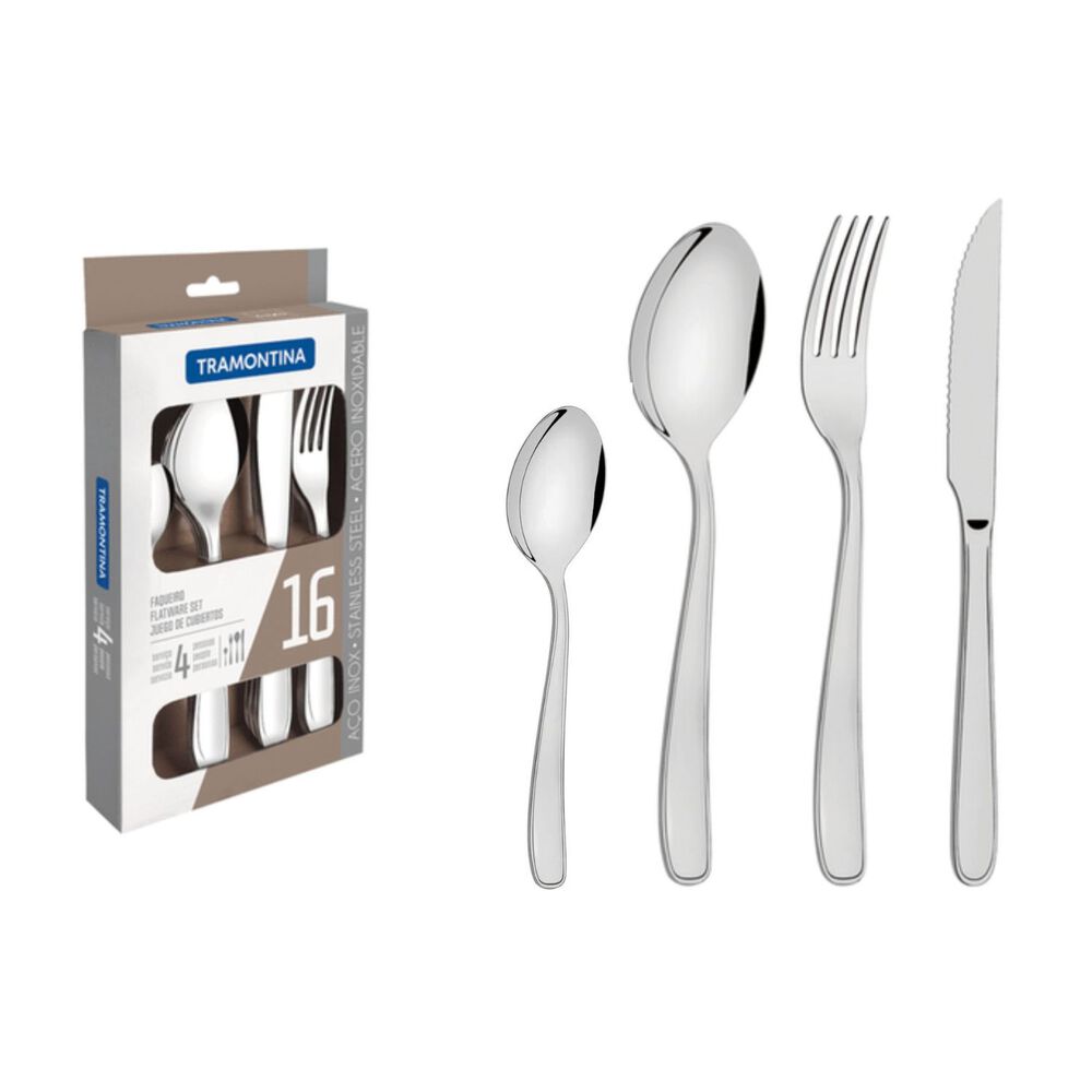 Juego De Cubiertos 16 Piezas Maresias Tramontina Acero Inoxidable image number 0.0