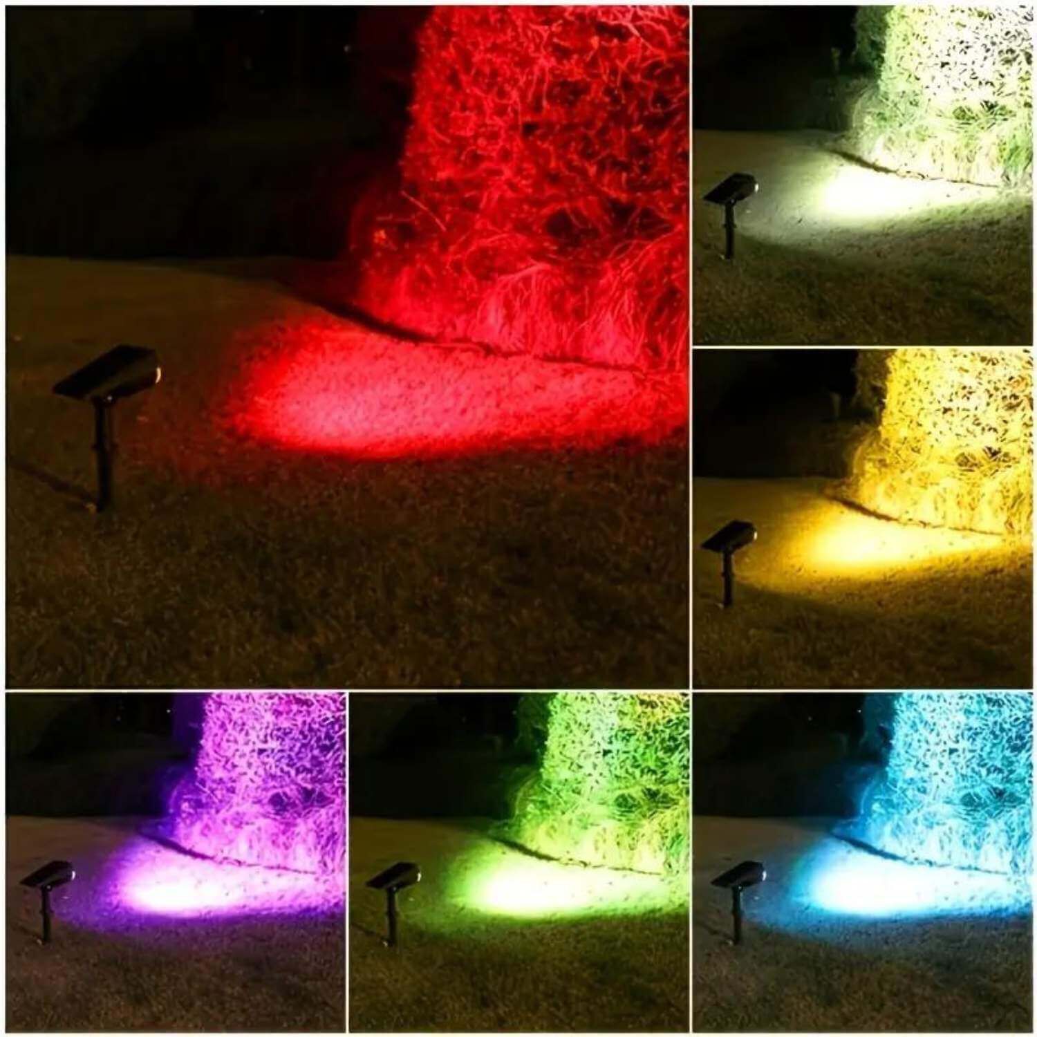 Foco Led Solar Para Jard&iacute;n Luz Colores image number 1.0