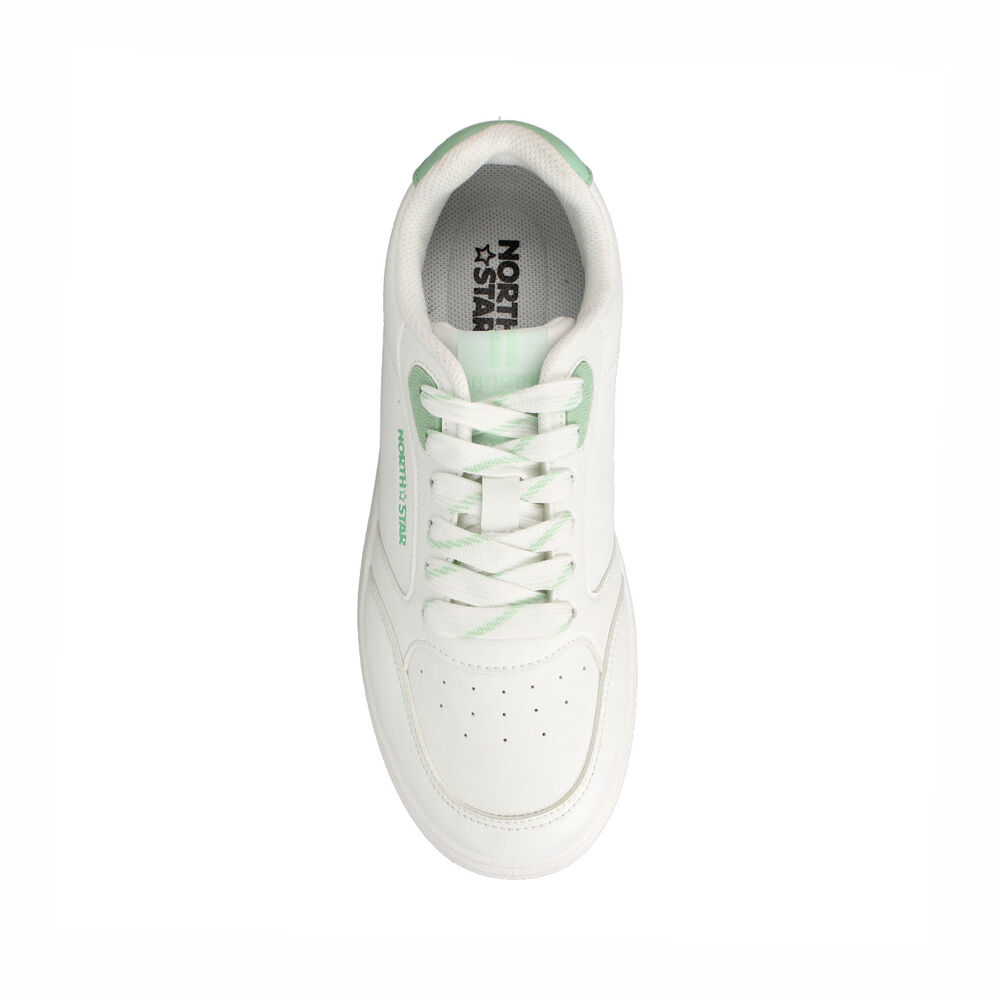 Zapatilla Mujer North Star New Skater Blanco-verde image number 3.0